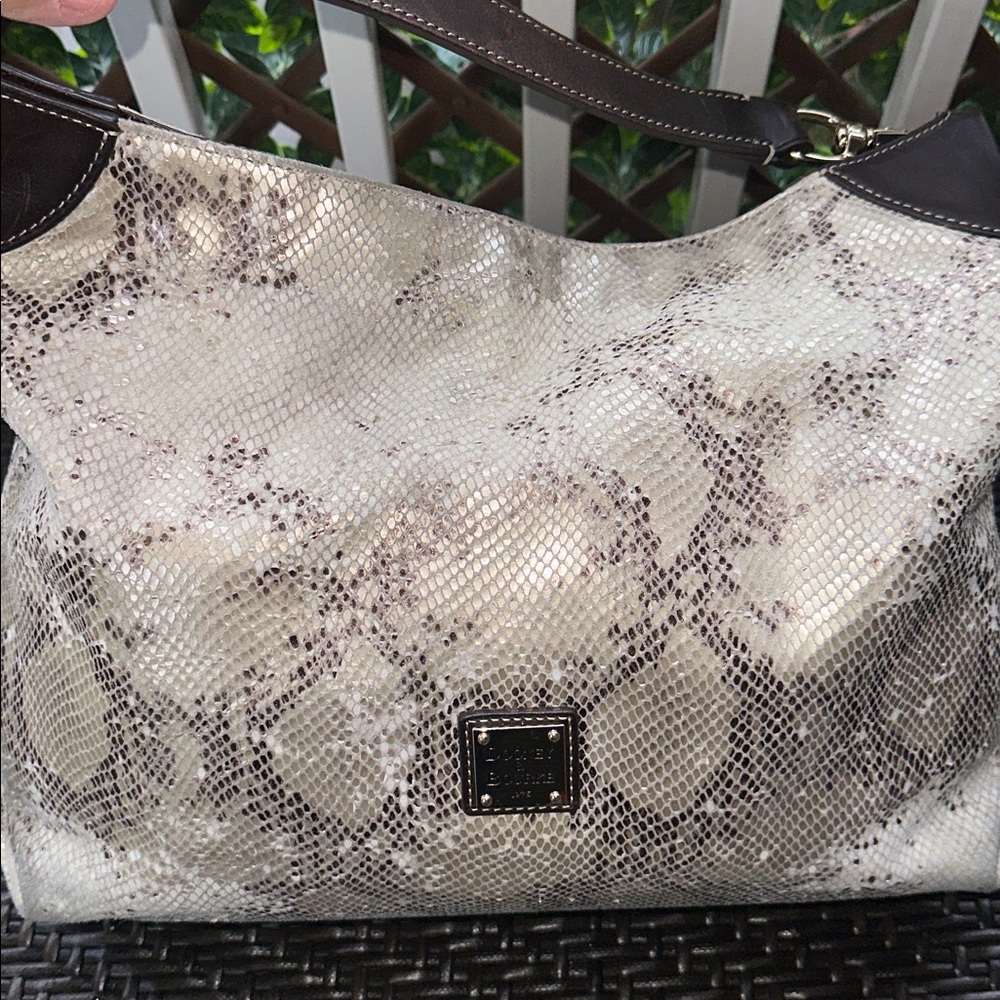Downey & Bourke Kitney Silver Python Medium Bag - image 2